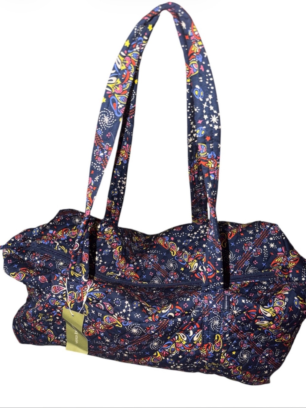 *new* Vera Bradley Original Duffel Bag Starry Paisley in Premium Cotton - Picture 7 of 11
